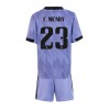 Real Madrid Ferland Mendy #23 Bortedraktsett Barn 2022-23 Kortermet (+ korte bukser)